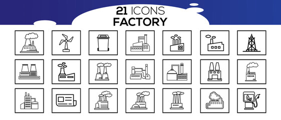 FACTORY ICON SET DESIGN