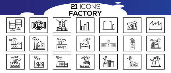 FACTORY ICON SET DESIGN