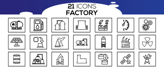 FACTORY ICON SET DESIGN