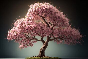 Spring time cherry blossom sakura tree. Generative ai - obrazy, fototapety, plakaty
