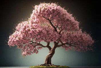 Gordijnen Spring time cherry blossom sakura tree. Generative ai © ink drop