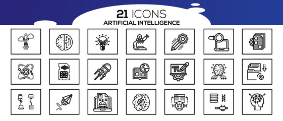 artificial intelligence  ICON SET DESIGN