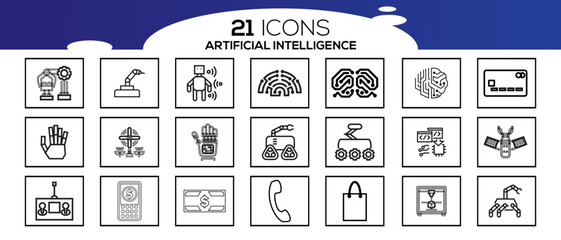 artificial intelligence  ICON SET DESIGN
