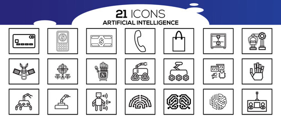 artificial intelligence  ICON SET DESIGN