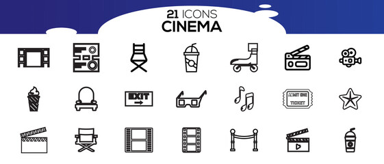 CINEMA ICON SET DESIGN