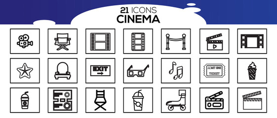 CINEMA ICON SET DESIGN