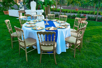 table in the garden