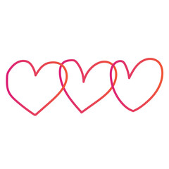 red heart isolated on white