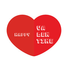 red heart happy valentine day