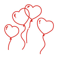 heart with balloons