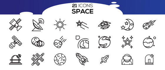 SPACE ICON SET DESIGN