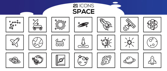 SPACE ICON SET DESIGN
