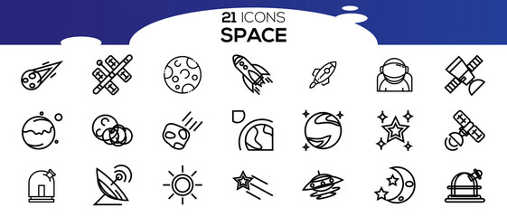 SPACE ICON SET DESIGN