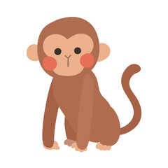 前足を付けた猿