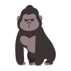 前足を付けたゴリラ