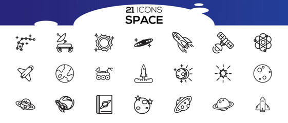 SPACE ICON SET DESIGN