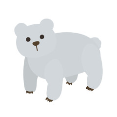 四足歩行のしろくま