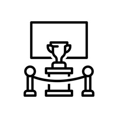 Black line icon for held