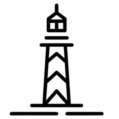 lighthouse silhouette vector