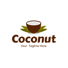 Vintage retro coconut label logo Premium Vector