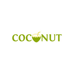 Coconut logo vector. Coconut logo template