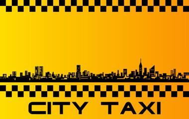 Taxi service business card with blank space for inscriptions and phone number