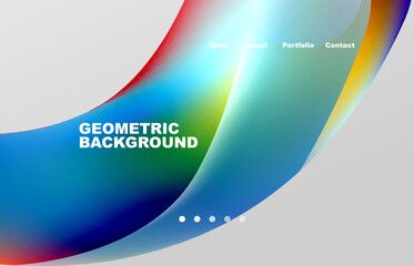 Abstract liquid background for your landing page design. Web page for website or mobile app wallpaper