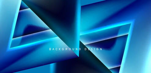 Abstract bakground with overlapping triangles and fluid gradients for covers, templates, flyers, placards, brochures, banners