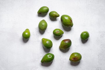 green peas on a white background