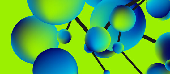 Line points connections geometric abstract background