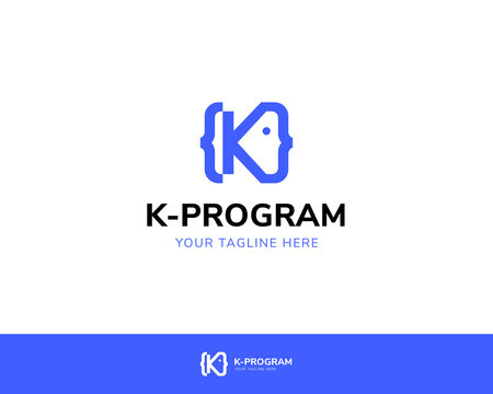 Creative Letter K developer logo. Branch logo