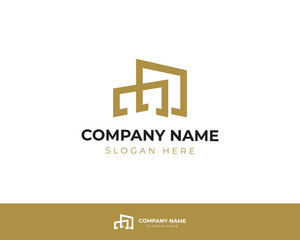 minimalist real estate logo. building logo 2