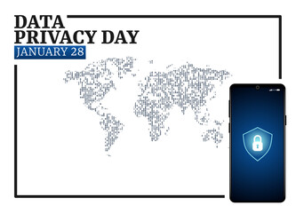 vector graphic of data privacy day good for data privacy day celebration. flat design. flyer design.flat illustration.