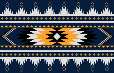American Indian native seamless pattern, wallpaper, clothing, wrapping, batik, fabric, Vector illustration embroidery style. - obrazy, fototapety, plakaty