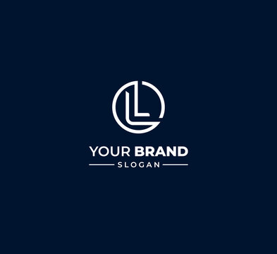 LL, L letter logo design template elements. Modern abstract digital alphabet letter logo. Vector illustration.