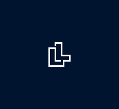 LL letter logo design template elements. Modern abstract digital alphabet letter logo. Vector illustration.