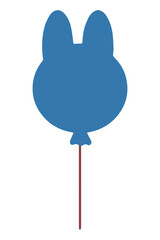 ウサギ型の風船のイラスト素材