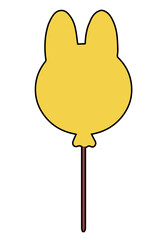 ウサギ型の風船のイラスト素材