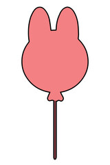 ウサギ型の風船のイラスト素材