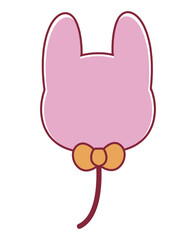 ウサギ型の風船のイラスト素材