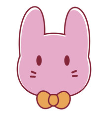 ウサギのシンプルなアイコンイラスト