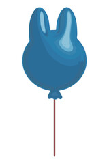 ウサギ型の風船のイラスト素材