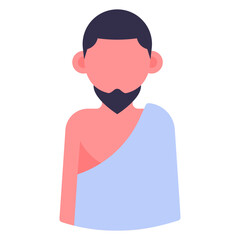 islamic pilgrim man illustration