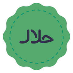 halal food label illustration
