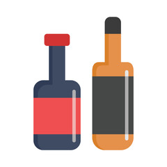 Wine bottles vector icon symbol design