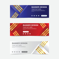 Elegant shiny color banner and template