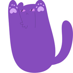 cat, cute, kitty, kawaii, illustration, doodle, flat design, minimal, design, decor, cat head, cat poses, international cat day, paw, joy, happy,
