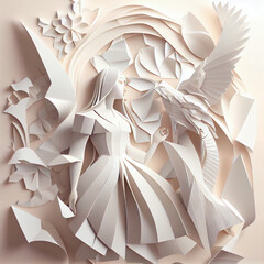 Paper art illustration