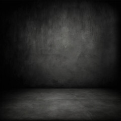 Fototapeta premium black cement wall studio background.Generative AI