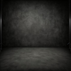 black cement wall studio background.Generative AI